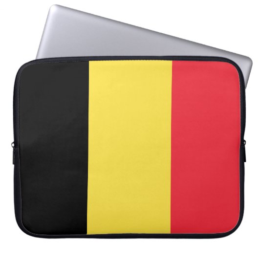 Housse Pour Ordinateur Portable Drapeau de la Belgique (Devant)