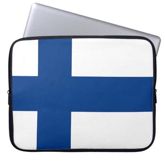 Housse Pour Ordinateur Portable Drapeau de la Finlande (Devant)