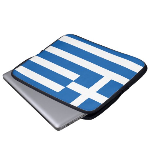 Housse Pour Ordinateur Portable Drapeau de la Grèce (Devant bas)