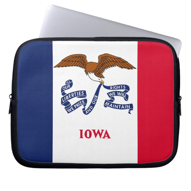 Housse Pour Ordinateur Portable Drapeau de l'État de l'Iowa (Devant)