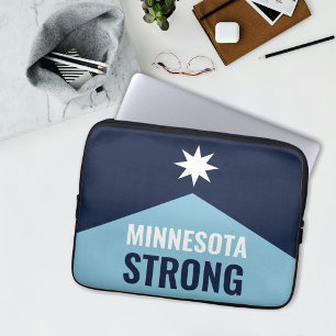 Housse Pour Ordinateur Portable Drapeau de l'État rebelle du Minnesota