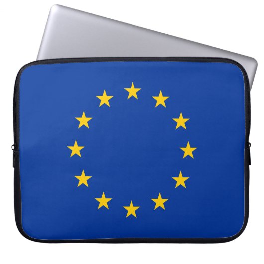 Housse Pour Ordinateur Portable Drapeau de l'Union européenne (UE) (Europe) (Devant)