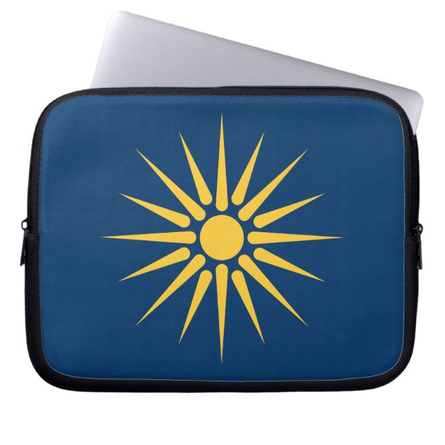 Housse pour ordinateur portable Drapeau de Macédoi (Devant)