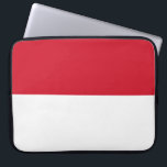 Housse Pour Ordinateur Portable Drapeau de Monaco<br><div class="desc">Ce dessin présente le drapeau national de Monaco (officiellement la Principauté de Monaco), ville-État souveraine, pays et micro-État de la Côte d'Azur en Europe de l'Ouest. Elle est bordée par la France au nord, à l'est et à l'ouest et par la mer Méditerranée au sud. La principauté est largement reconnue...</div>
