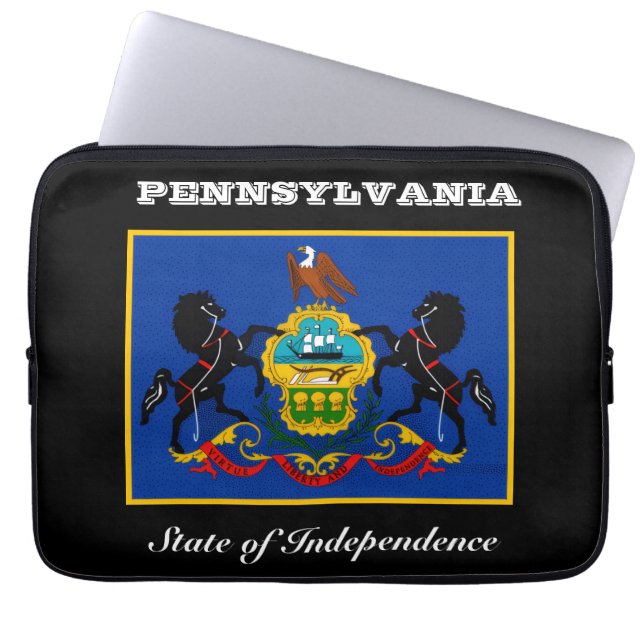 Housse Pour Ordinateur Portable Drapeau de Pennsylvanie (Devant)