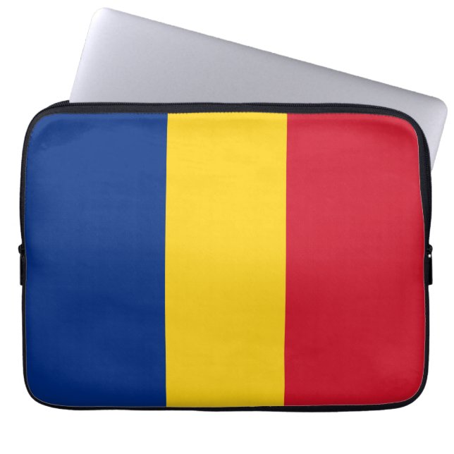Housse Pour Ordinateur Portable Drapeau de Roumanie (Devant)