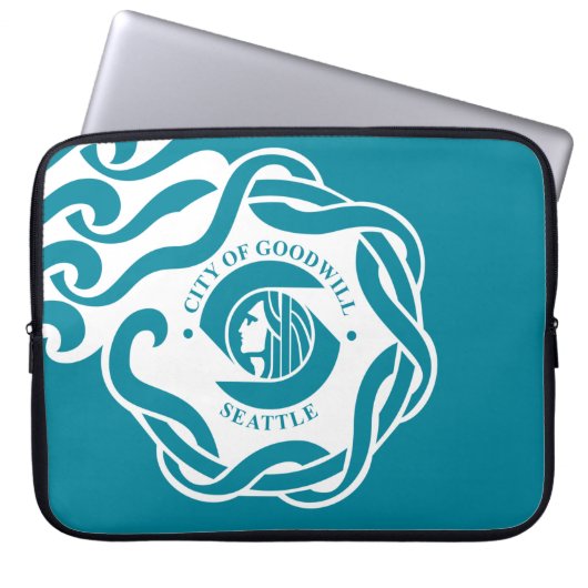 Housse Pour Ordinateur Portable Drapeau de Seattle (Washington) (Devant)
