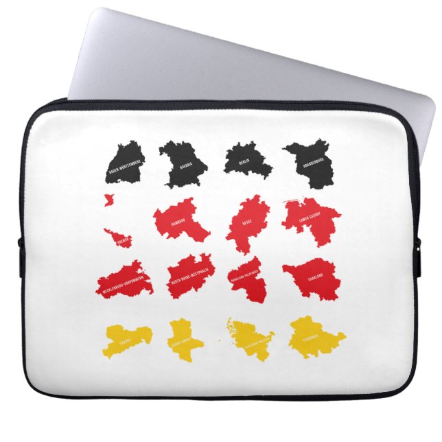 Housse Pour Ordinateur Portable Drapeau des États allemands (Devant)