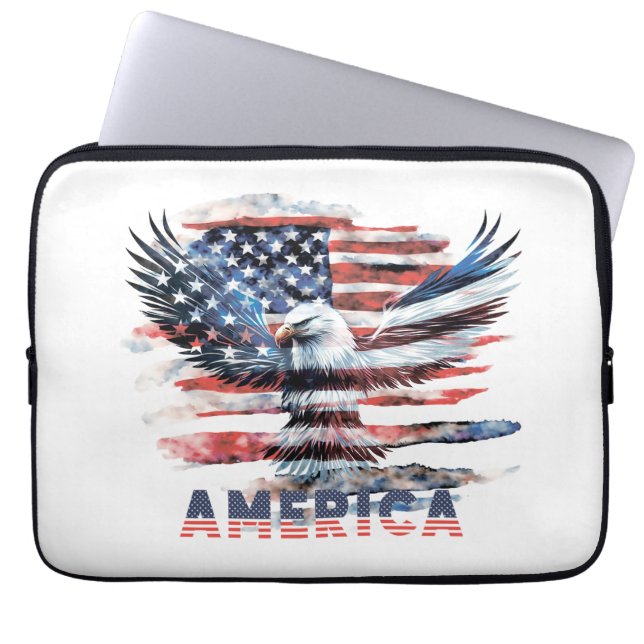 Housse Pour Ordinateur Portable Drapeau des États-Unis. Amérique (Devant)