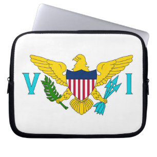 Housse Pour Ordinateur Portable Drapeau des îles Vierges