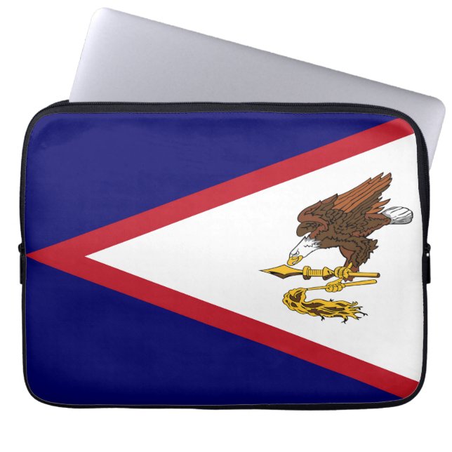 Housse Pour Ordinateur Portable Drapeau des Samoa américaines (Devant)