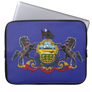 Housse Pour Ordinateur Portable Drapeau d'État de Pennsylvanie, États-Unis