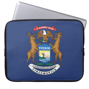 Housse Pour Ordinateur Portable Drapeau d'État du Michigan, États-Unis