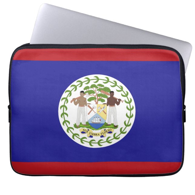Housse Pour Ordinateur Portable Drapeau du Belize (Devant)