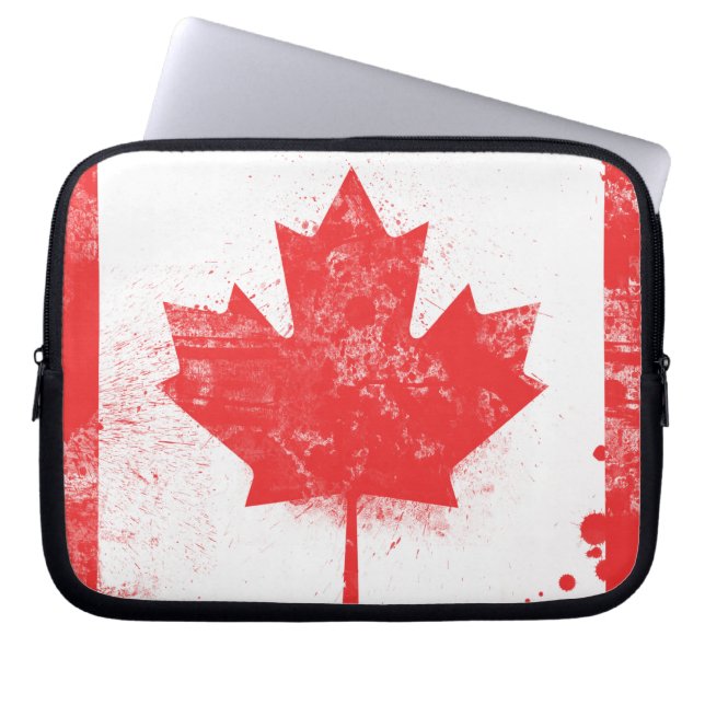 Housse Pour Ordinateur Portable Drapeau du Canada (Devant)