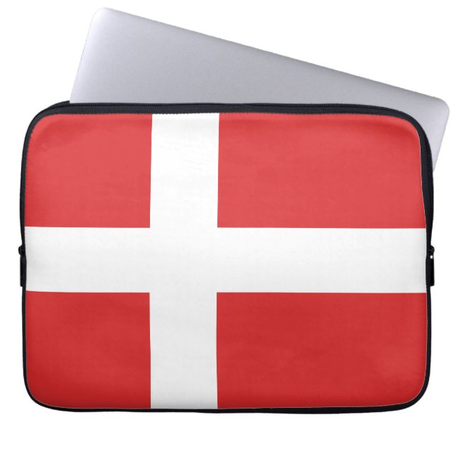 Housse Pour Ordinateur Portable Drapeau du Danemark (Devant)