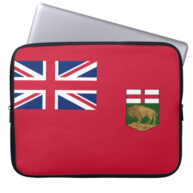 Housse Pour Ordinateur Portable Drapeau du Manitoba (Devant)