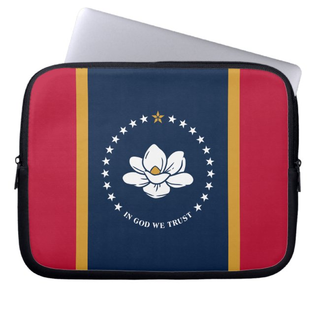 Housse pour ordinateur portable Drapeau du Mississ (Devant)