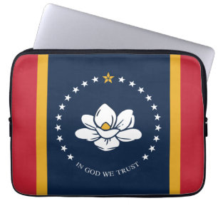 Housse Pour Ordinateur Portable Drapeau du Mississippi - Nouveau Drapeau de Magnol