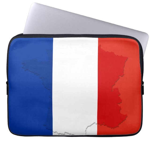 Housse Pour Ordinateur Portable drapeau français (Devant)
