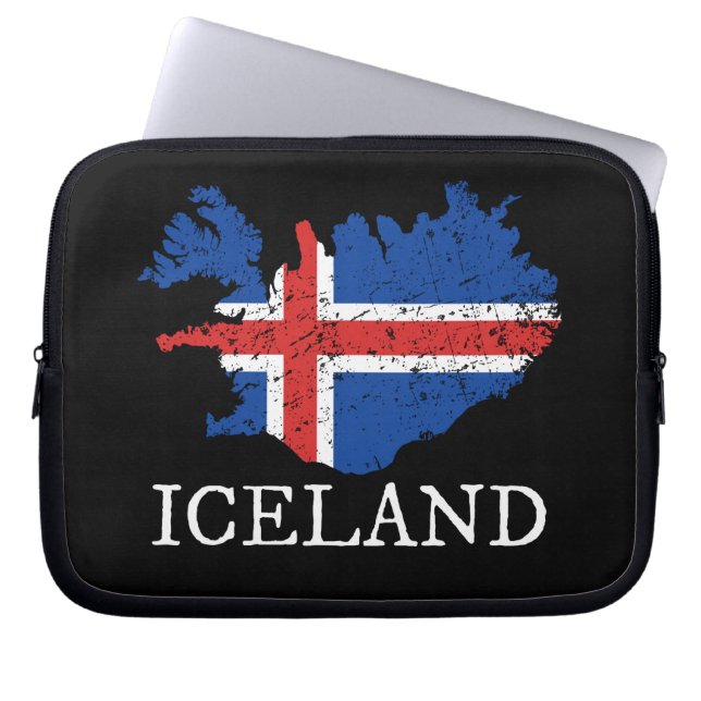 Housse Pour Ordinateur Portable Drapeau Islande (Devant)