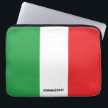 Housse Pour Ordinateur Portable Drapeau italien en gras personnalisé<br><div class="desc">Ce vert,  blanc et rouge gras et simple du drapeau italien sur un coque à manche portable personnalisé. Il fait un merveilleux cadeau à tous ceux qui aiment leur héritage italien. Idéal pour la maison,  le bureau ou l'école !</div>
