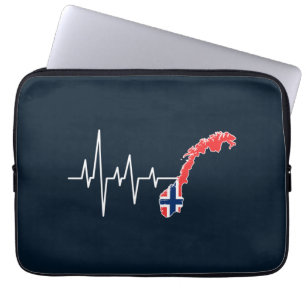 Housse Pour Ordinateur Portable Drapeau norvégien Norvège Drapeau Norvège Battemen