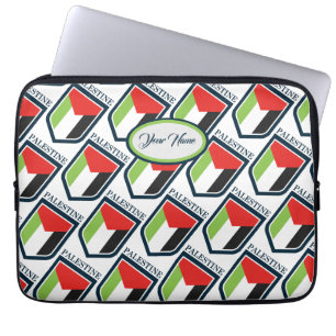 Housse Pour Ordinateur Portable Drapeau palestinien et palestinien Customisé