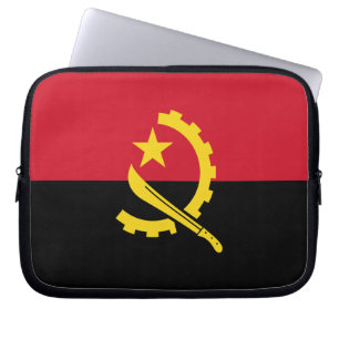 Housse Pour Ordinateur Portable Drapeau patriotique angolais