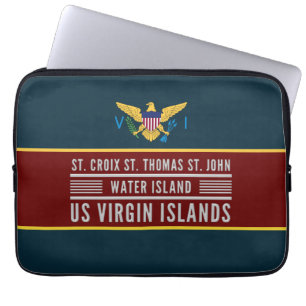 Housse Pour Ordinateur Portable Drapeau USVI St. Croix St. Thomas
