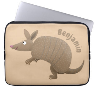 Housse Pour Ordinateur Portable Drôle armadillo joyeux dessin animé