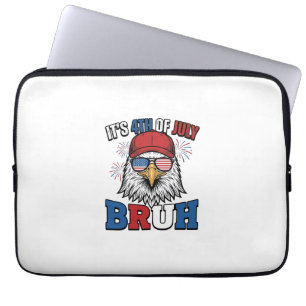 Housse Pour Ordinateur Portable Drôle de 4 juillet Eagle Bruh maillot patriotique