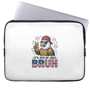 Housse Pour Ordinateur Portable Drôle de 4 juillet Eagle Bruh maillot patriotique
