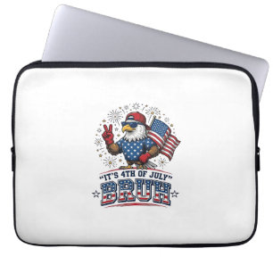 Housse Pour Ordinateur Portable Drôle de 4 juillet Eagle Bruh maillot patriotique