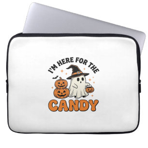 Housse Pour Ordinateur Portable Drôle de friandise d'Halloween Fantôme Citrouille