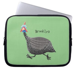 Housse Pour Ordinateur Portable Drôle dessin animé d'oiseau de Guineafowl