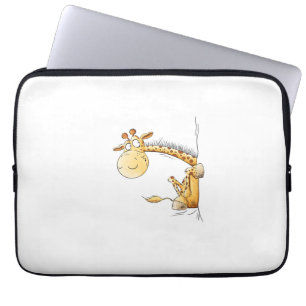 Housse Pour Ordinateur Portable Drôle Giraffe I mignon Cartoon Wild Amoureux des a