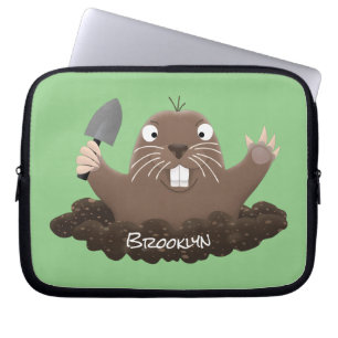 Housse Pour Ordinateur Portable Drôle gopher de poche creusant dessin dessin de de