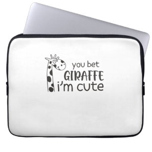 Housse Pour Ordinateur Portable Drôle Tu paris Giraffe Je suis mignonne - Giraffe