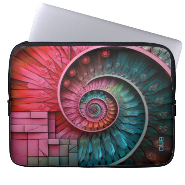 Housse Pour Ordinateur Portable Dubman Designs : Spirale mosaïque de Fibonacci (Devant)