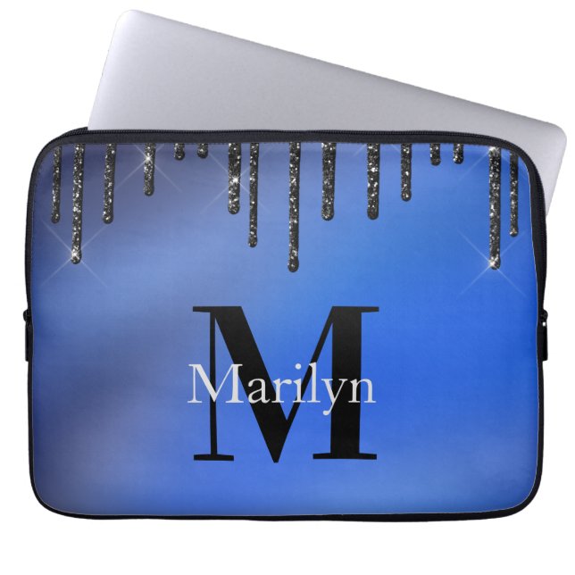 HOUSSE POUR ORDINATEUR PORTABLE DUKE BLUE ET PARTIES SCINTILLANT (Devant)