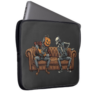 Housse Pour Ordinateur Portable Duo de jeu en coopération sur canapé Halloween