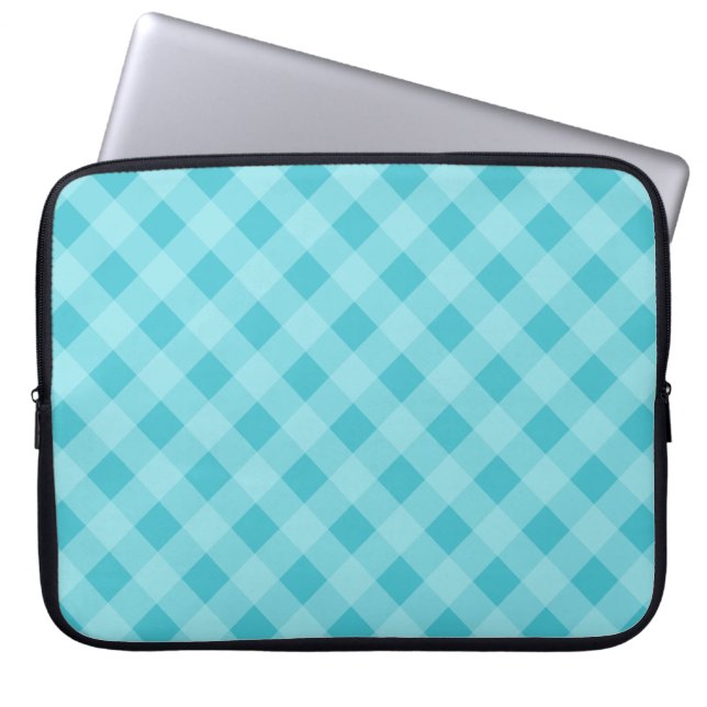 Housse Pour Ordinateur Portable Dusty Aqua En vichy Portable (Devant)