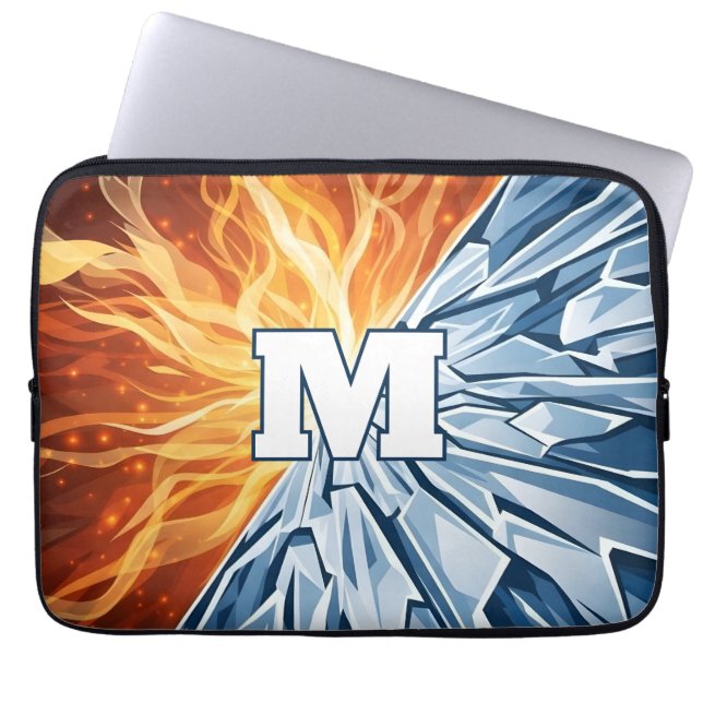 Housse Pour Ordinateur Portable Dynamic Fire and Ice Elemental  (Devant)