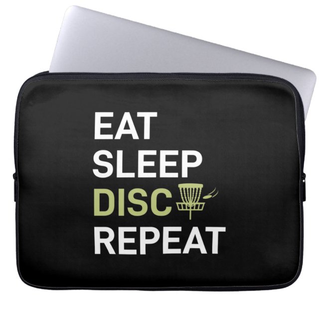 Housse Pour Ordinateur Portable Eat Sleep Disc Golf Repeat (Devant)