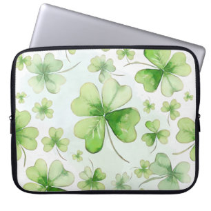 Housse Pour Ordinateur Portable Eau chanceuse Trèfle à quatre feuilles Maman Papa
