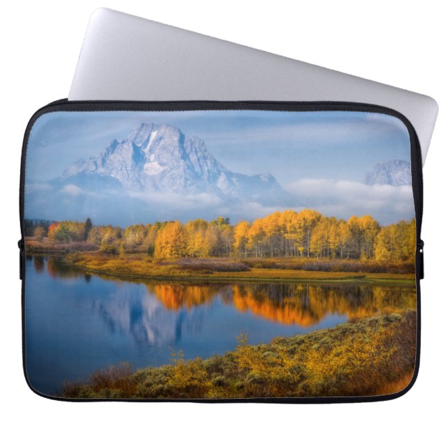 Housse Pour Ordinateur Portable Eau | Oxbow Bend Jackson Wyoming (Devant)