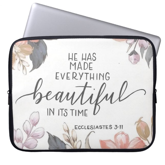 Housse Pour Ordinateur Portable Ecclesiastes 3:11 Portable (Devant)