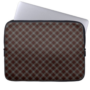 Housse Pour Ordinateur Portable Échecs de tartan de croix rouge "Tapis" aux partie