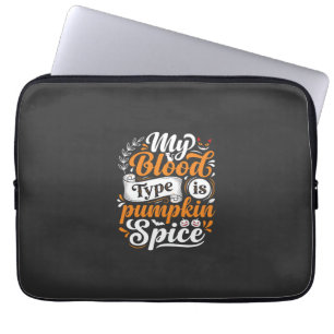 Housse Pour Ordinateur Portable Écriture Rétro Citrouille Halloween Type de Sang